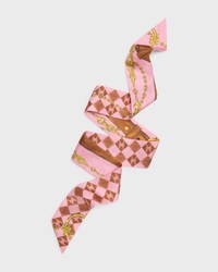 lavalliere IN silk twill - BROWN/PINK/GOLD -  - 1 | CELINE