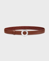 Reversible Strap 25MM IN TAURILLON LEATHER AND CROCODILE EMBOSSED CALFSKIN -  -  - 2 | CELINE