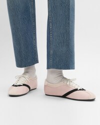 THE FLAT SNEAKER IN GROS GRAIN, VELVET, SUEDE GOATSKIN AND LAMBSKIN - PINK / BLACK -  - 2 | CELINE