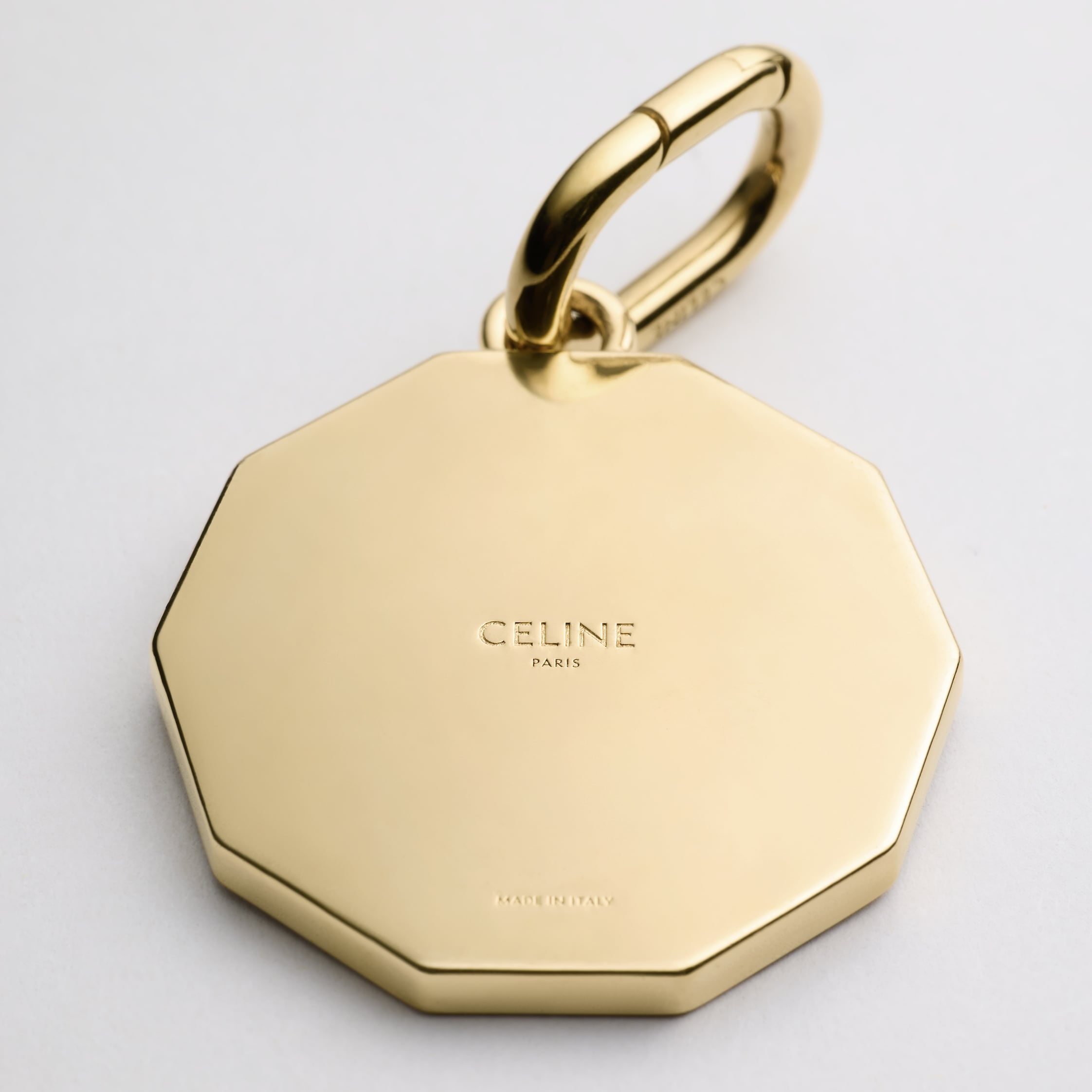 CELINE チャーム デカゴン トリオンフ メダル / エナメル＆ゴールド
