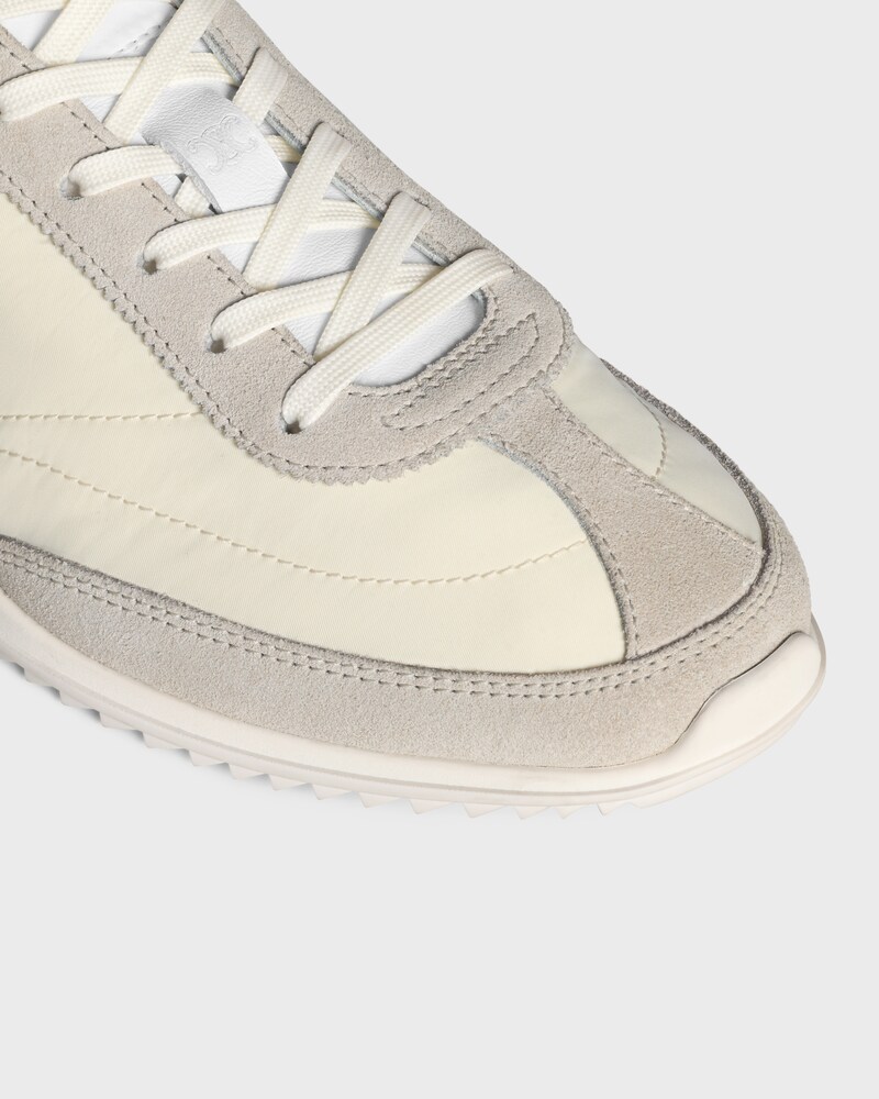 SNEAKER RACER EN NYLON, CUIR DE VEAU VELOURS ET CUIR DE VEAU - Vanille -  - 1 | CELINE