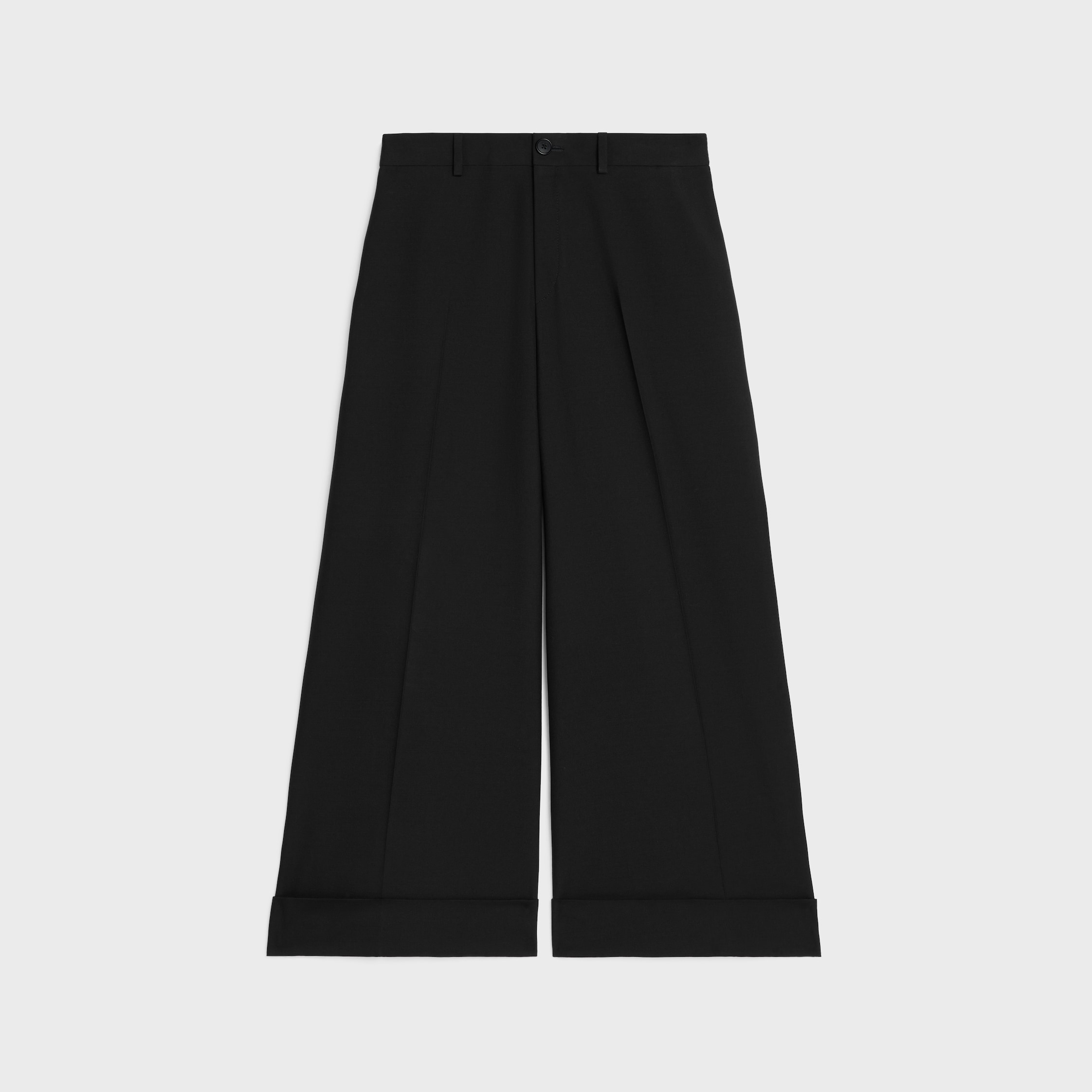 docks trousers IN wool gabardine - BLACK | CELINE