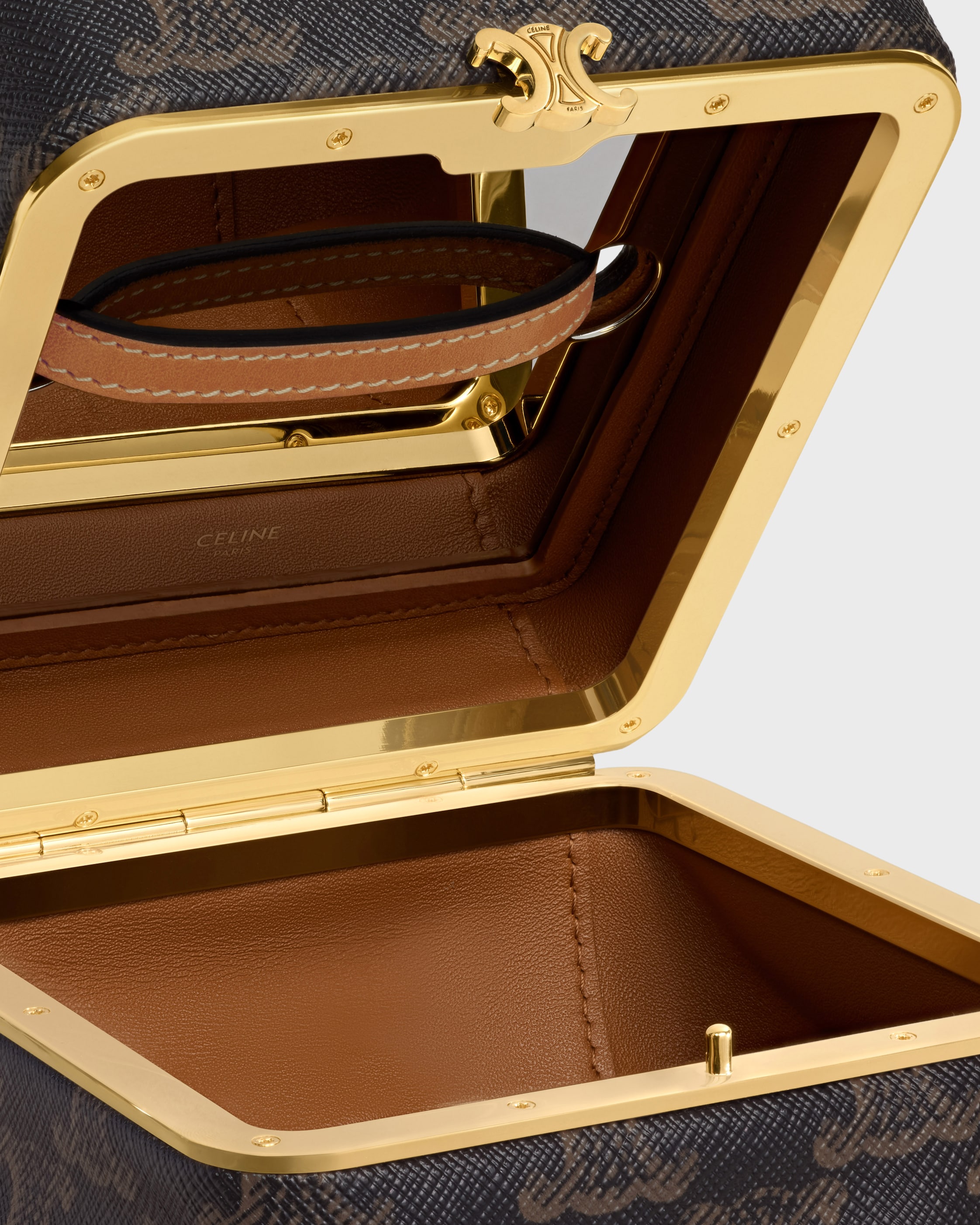 CUBE FRAME IN TOILE TRIOMPHE - MIEL | CELINE