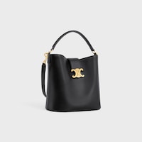 MEDIUM BUCKET LOUISE IN SMOOTH CALFSKIN - BLACK - CROSS-BODY BAGS - 2 | CELINE