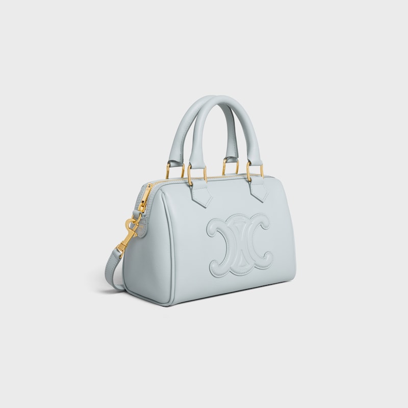 SMALL BOSTON in Smooth Calfskin - SOFT BLUE - MORE LINES - 1 | CELINE