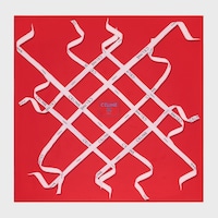 square IN silk twill - RED/WHITE/BLUE -  - 1 | CELINE