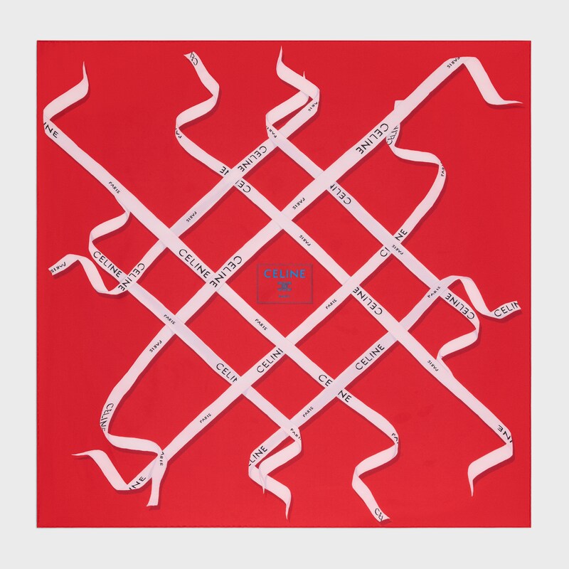 square IN silk twill - RED/WHITE/BLUE -  - 1 | CELINE
