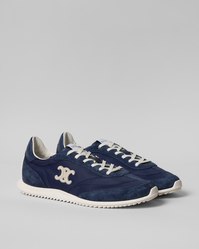 RACER SNEAKER AUS NYLON, KALBSWILDLEDER UND KALBSLEDER - MARINEBLAU -  - 1 | CELINE