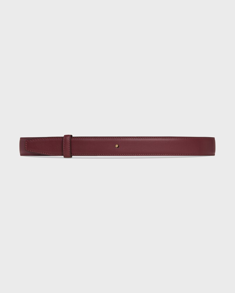 Tracolla reversibile da 25 mm in pelle di vitello liscia e granata -  -  - 1 | CELINE