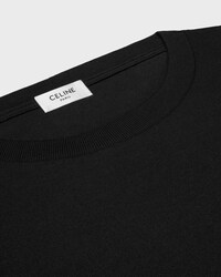 CAMISETA HOLGADA DE PUNTO DE ALGODÓN - NEGRO / BLANCO -  - 2 | CELINE