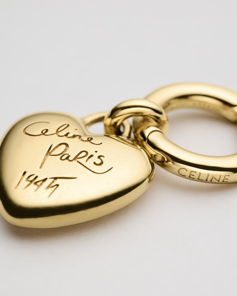 CELINE CHARMS HEART EARRING IN BRASS WITH GOLD FINISH AND ENAMEL - GOLD - CHARMS - 1 | CELINE