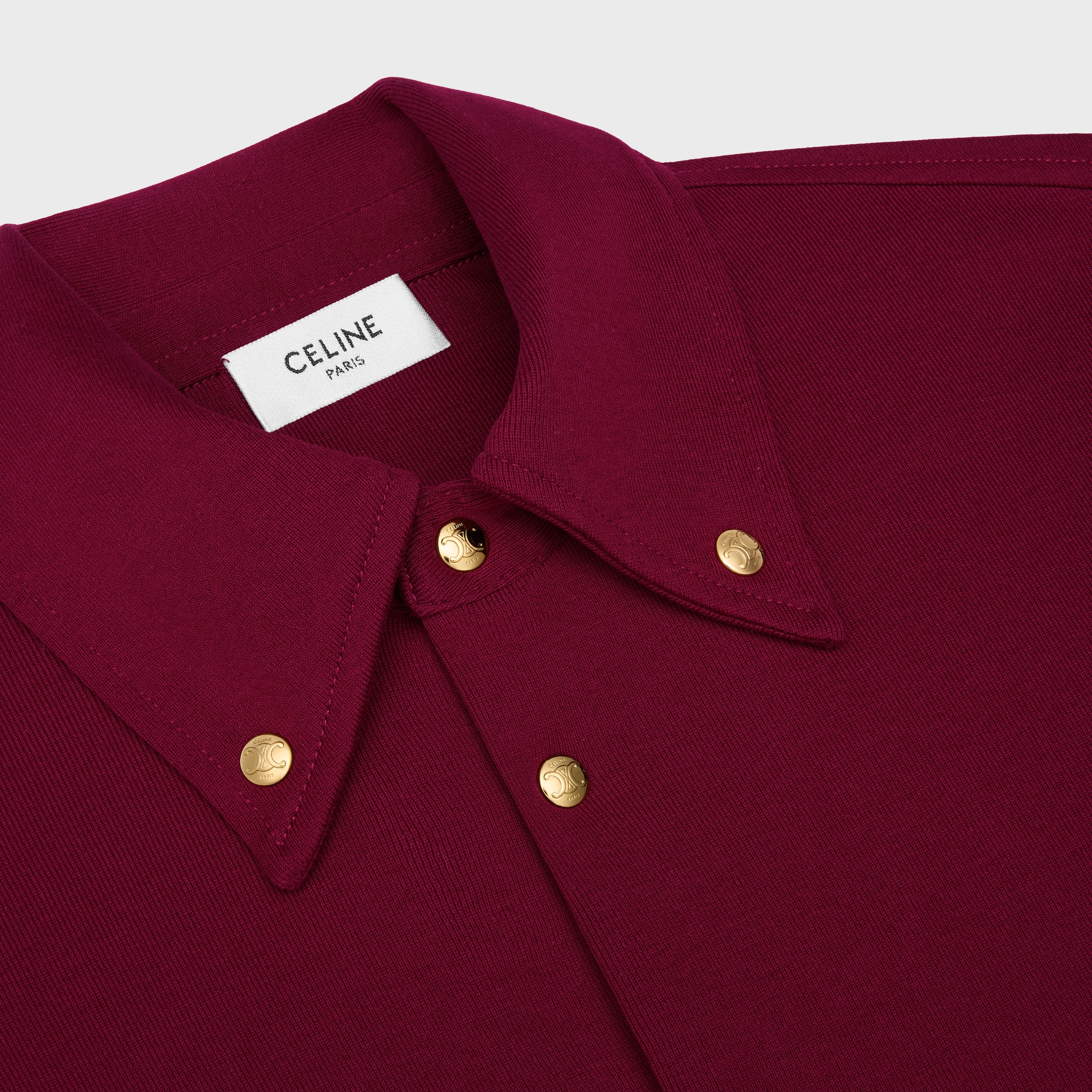 shirt IN cotton jersey - BORDEAUX | CELINE