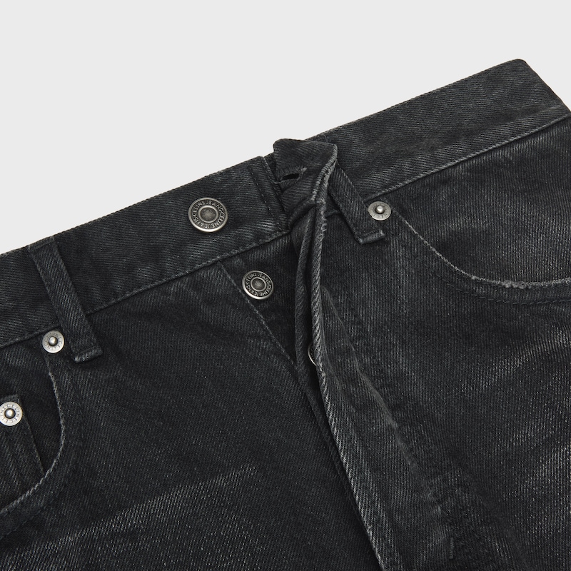 boyfriend jeans 001 IN cotton Denim - MAX BLACK WASH -  - 1 | CELINE