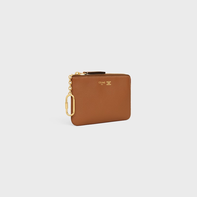 TRIOMPHE STAMP零錢包 - 淡棕褐色 / 淡奶白色 - 新品 - 1 | CELINE