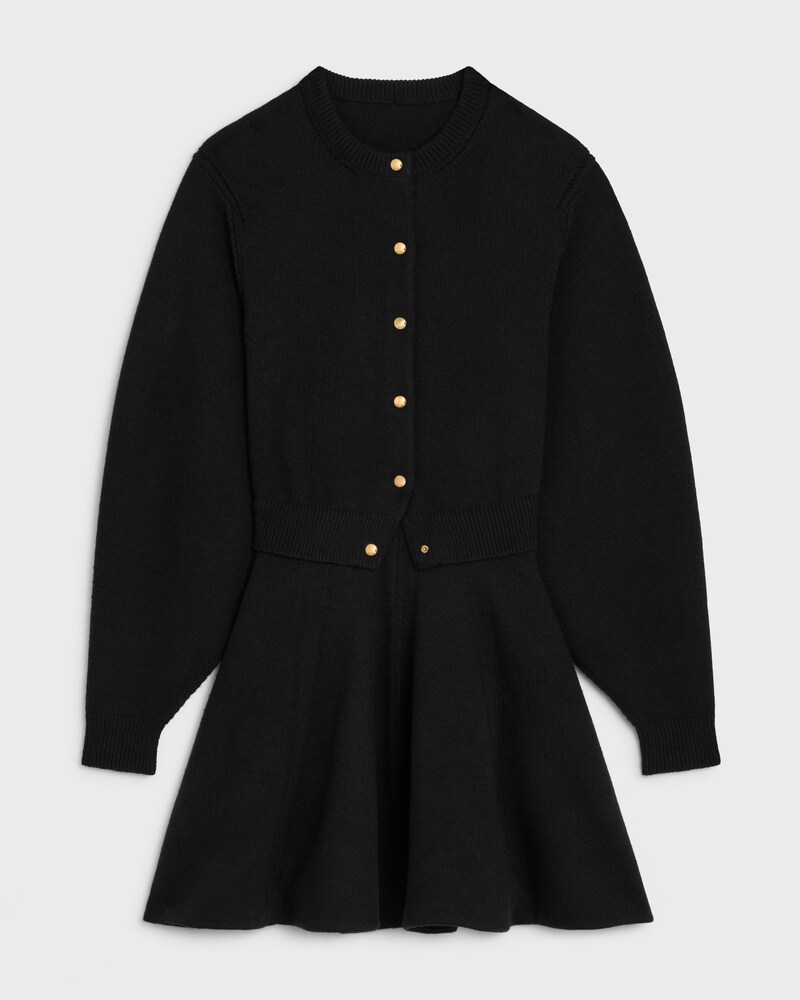mini dress IN wool - BLACK -  - 1 | CELINE
