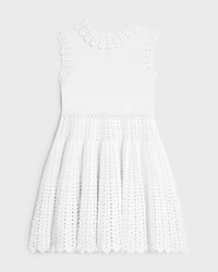 Minikleid AUS gehäkelter Baumwolle - OPTISCHES WEISS -  - 2 | CELINE
