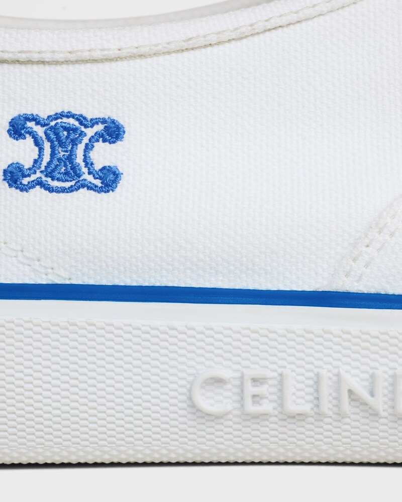ALAN SNEAKER IN CANVAS AND SUEDE CALFSKIN - WHITE -  - 1 | CELINE