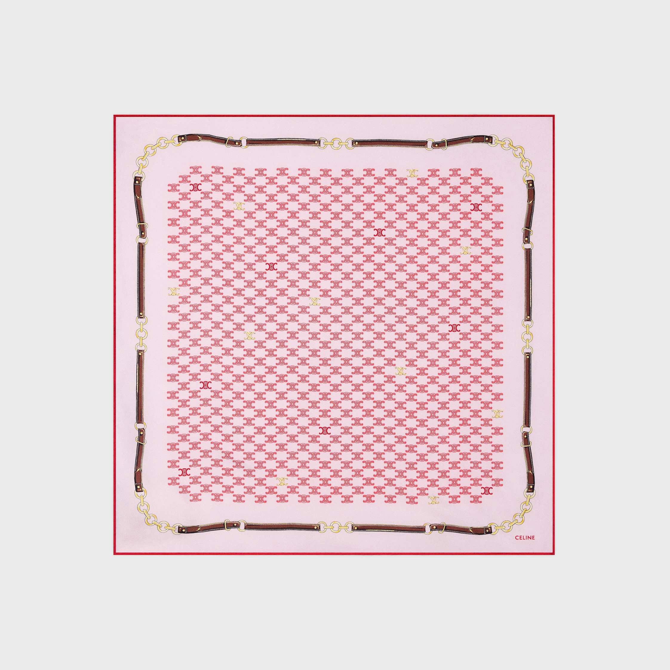 AVENUE FOCH BANDANA, 55 - WISTERIA/ RED/ LIPSTICK | CELINE