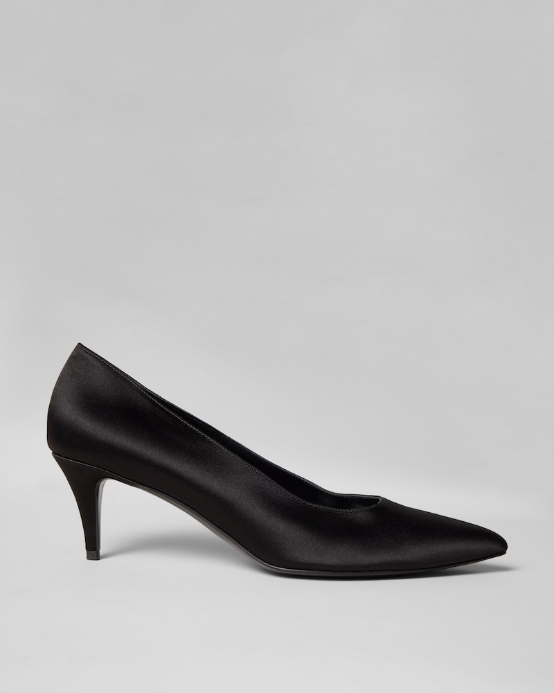 SCARPIN MIDI EM CETIM - PRETO - - 1 | CELINE