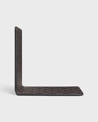 BOOKEND IN LAMBSKIN WITH TRIOMPHE CANVAS PRINT - BLACK / TAN - CELINE MAISON - 1 | CELINE