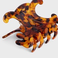 Celine XL Hair Claw in Acetate - SPOTTED HAVANA - HAIR ACCESSORIES - 2 | CELINE