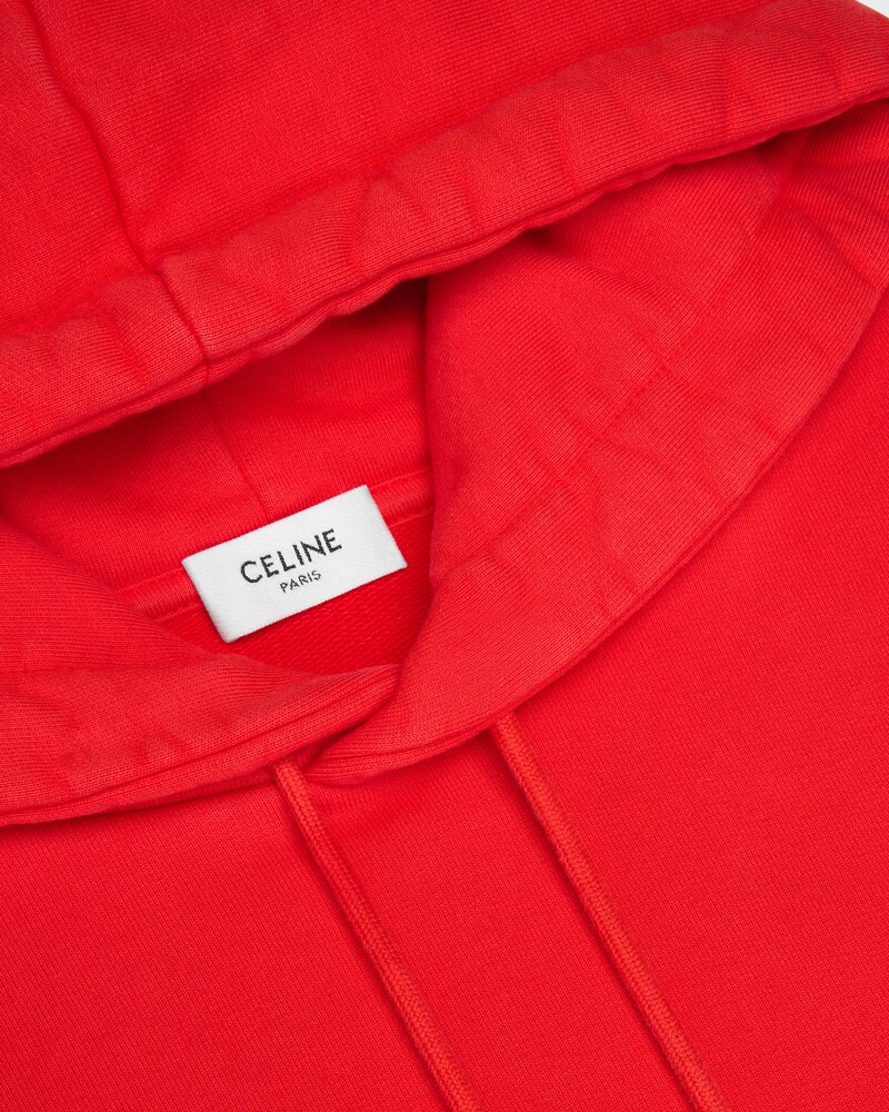 hoodie IN cotton fleece - RED CYCLIST/ROYAL BLUE -  - 1 | CELINE