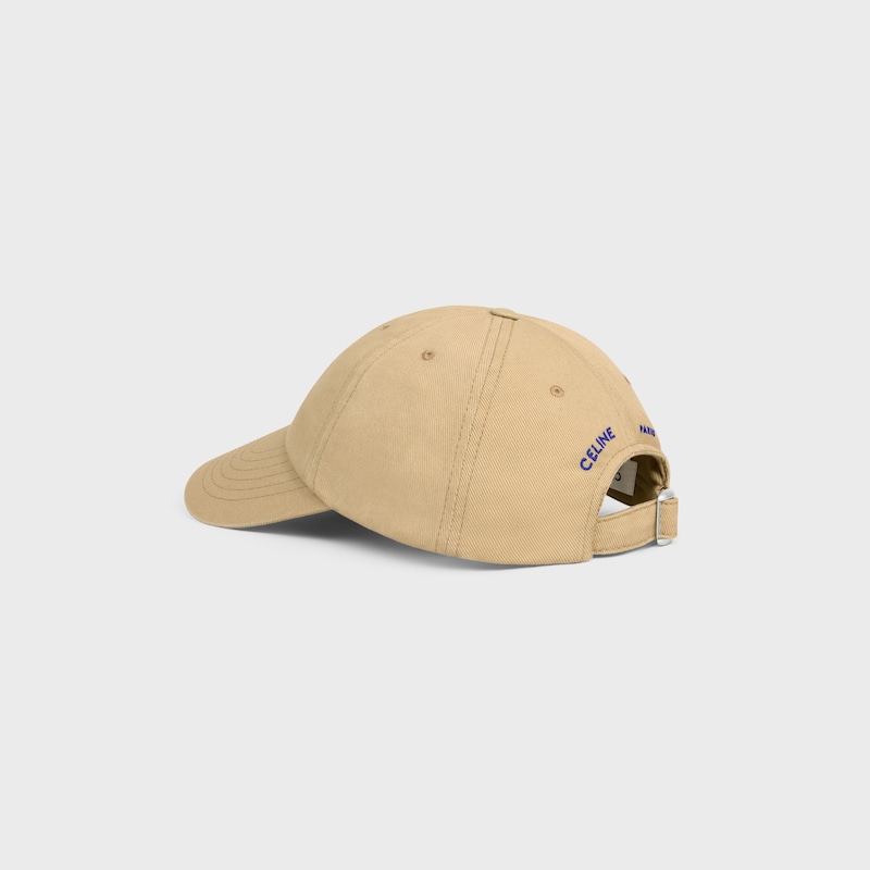 casquette vivienne twill de coton - BEIGE / BLUE -  - 1 | CELINE