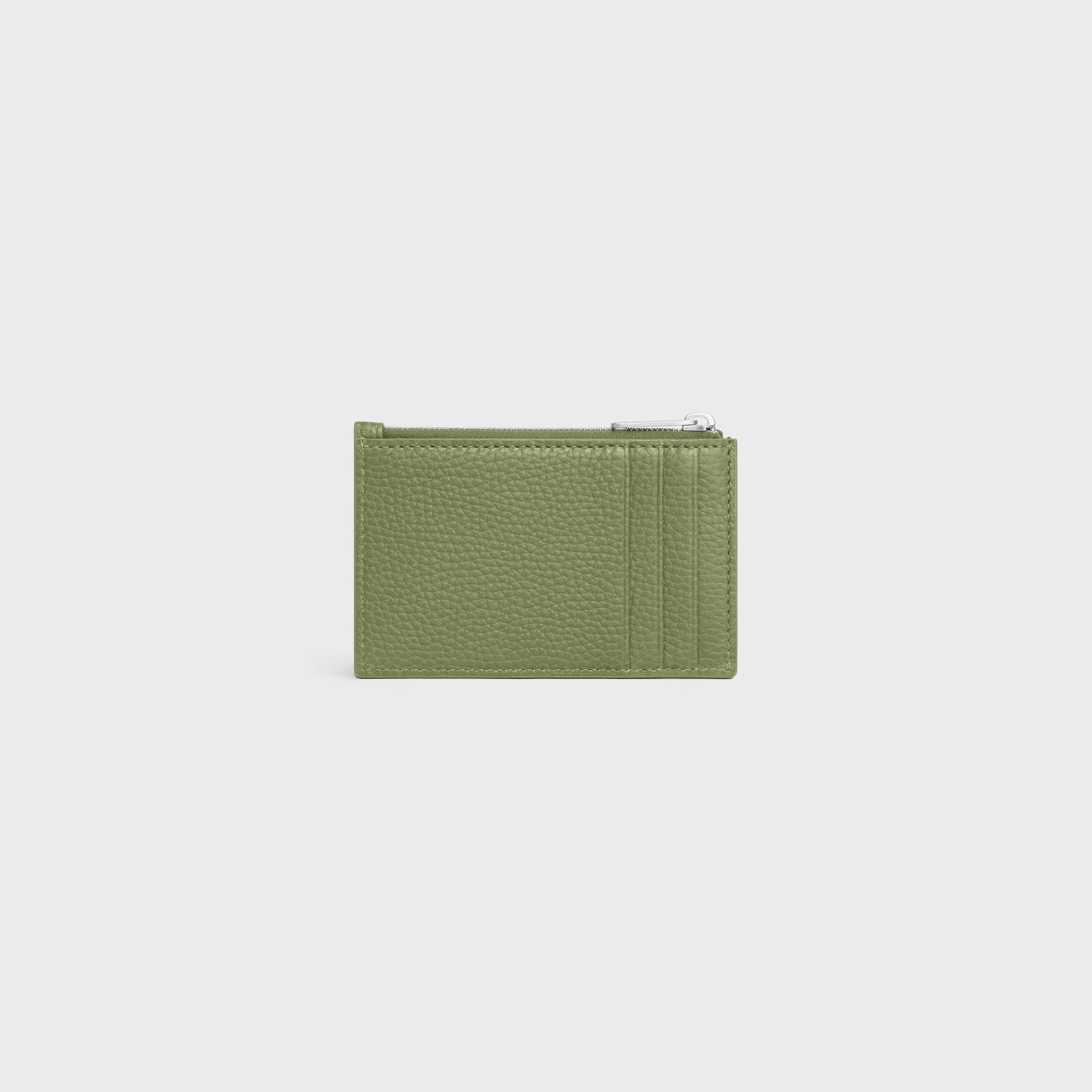 Zipped Card Holder IN GRAINED CALFSKIN - LIGHT KHAKI | CELINE
