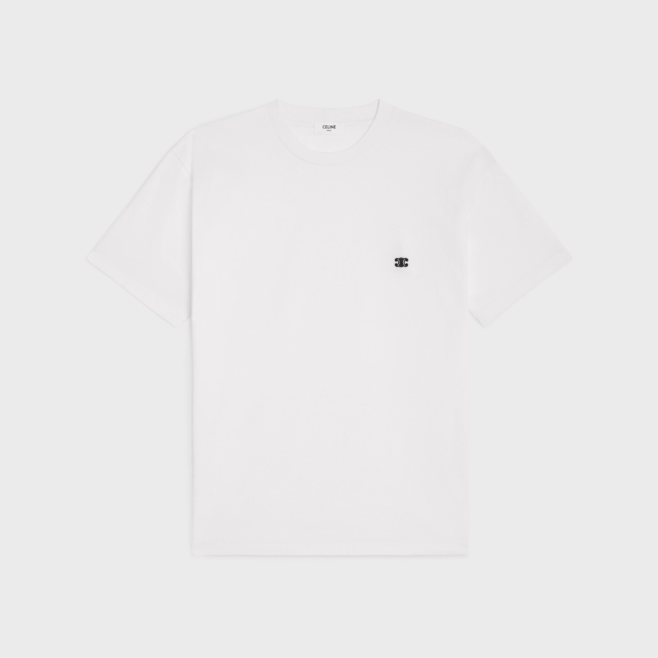 triomphe loose t-shirt IN cotton jersey - OFF WHITE / BLACK | CELINE