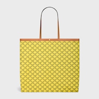 SHOPPER GRANDE E PLANA EM TRIOMPHE CANVAS - YELLOW / NAVY - TRIOMPHE CANVAS - 2 | CELINE