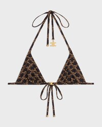 triomphe triangle top EM malha mate com monograma - TOFFEE / CASTANHO -  - 1 | CELINE