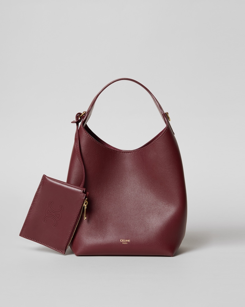SMALL HOBO IN SUPPLE SMOOTH CALFSKIN - SYRAH - HOBO - 1 | CELINE