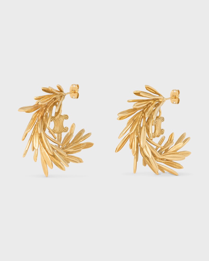 Créoles Romarin Green Thumb en Laiton - Or - JOAILLERIE - 1 | CELINE