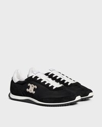 RACER SNEAKER IN NYLON, SUEDE CALFSKIN AND CALFSKIN - BLACK / WHITE -  - 2 | CELINE