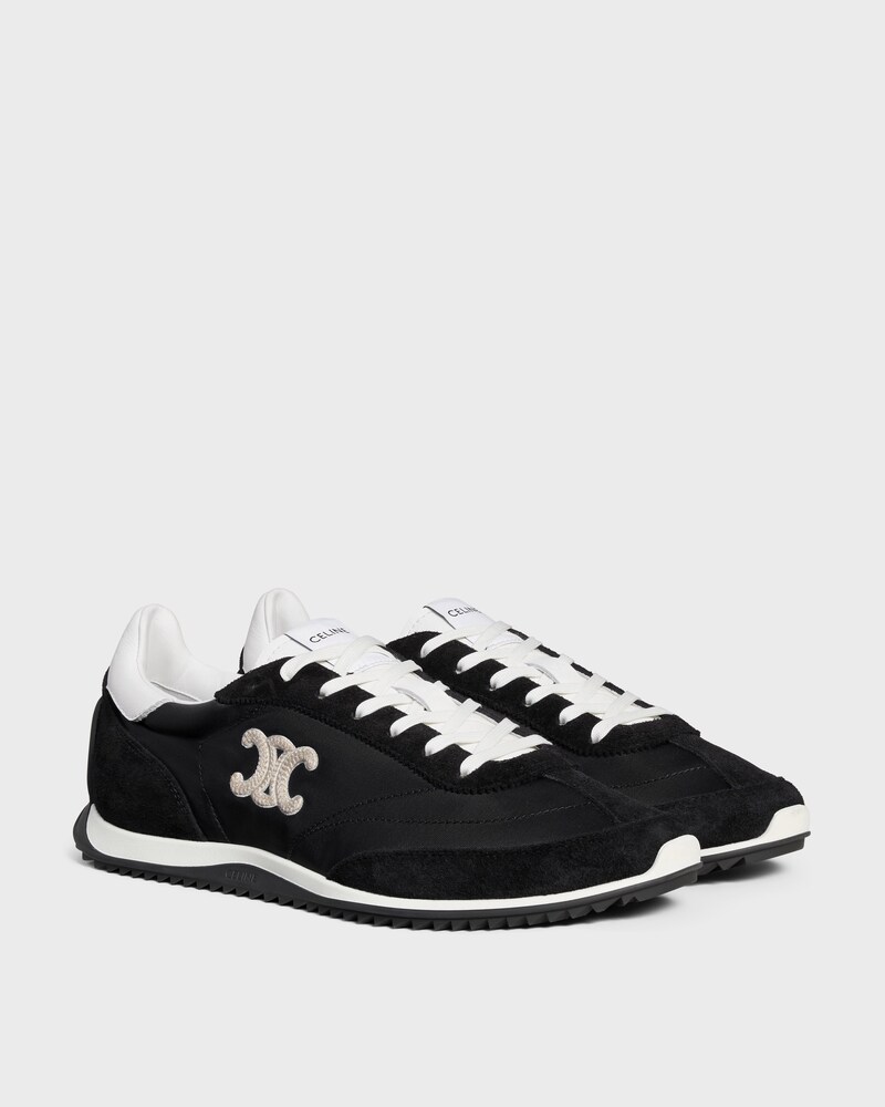 RACER SNEAKER IN NYLON, SUEDE CALFSKIN AND CALFSKIN - BLACK / WHITE -  - 1 | CELINE
