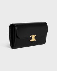 LARGE WALLET TRIOMPHE IN Shiny calfskin - BLACK - THE TRIOMPHE BAG - 2 | CELINE