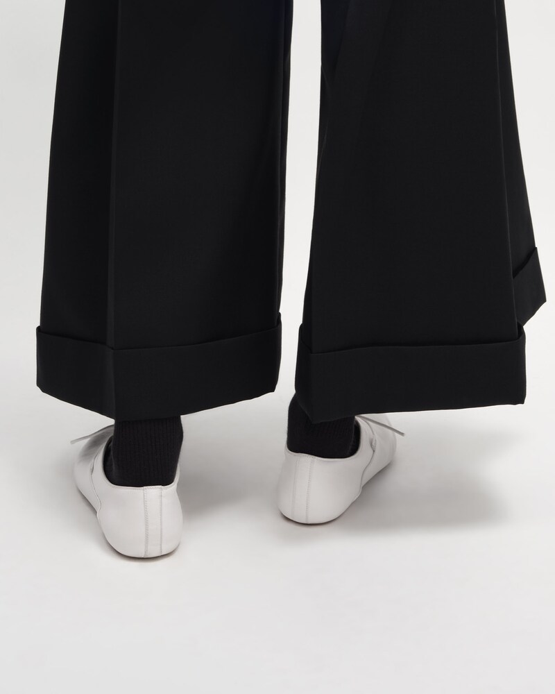 BALLERINE CON LACCI IN PELLE DI AGNELLO - Bianco ultra -  - 1 | CELINE