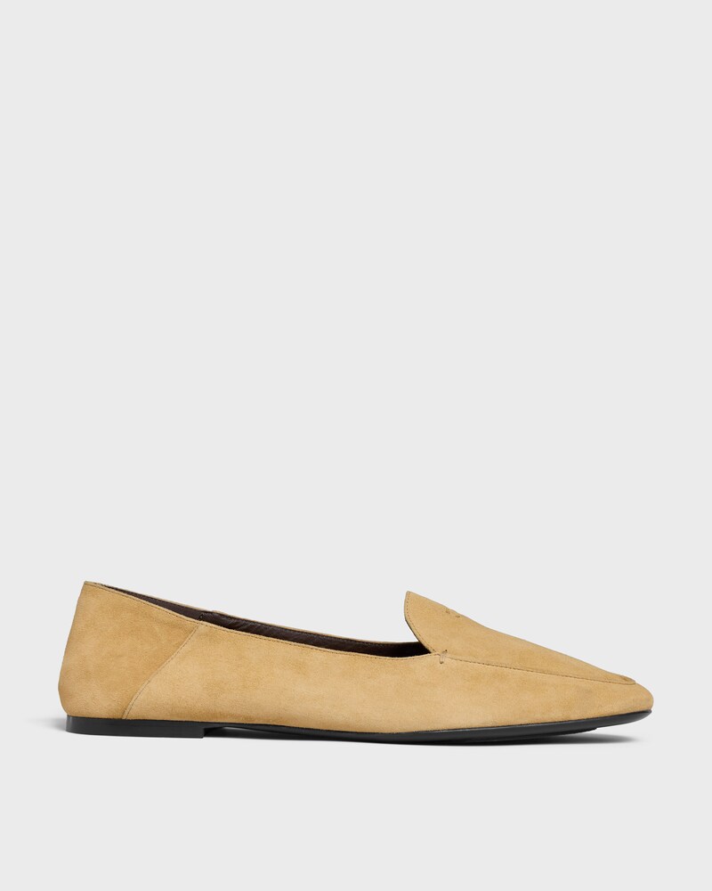 AURA LOAFER IN SUEDE CALFSKIN - STONE BEIGE -  - 1 | CELINE