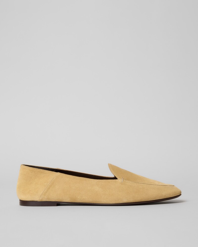 AURA LOAFER IN SUEDE CALFSKIN - STONE BEIGE -  - 1 | CELINE