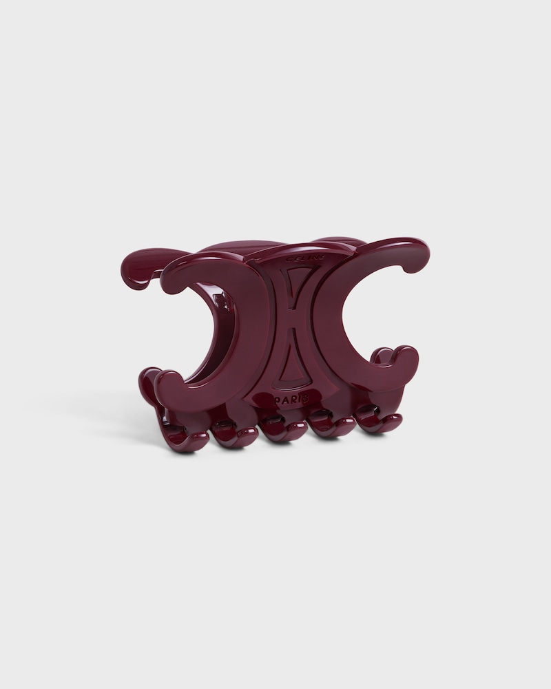 Große Celine Haarklammer aus Acetat - BORDEAUX - HAAR-ACCESSOIRES - 1 | CELINE