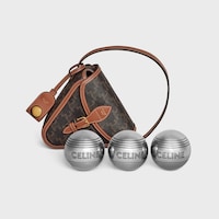 JEU DE PÉTANQUE CELINE TOILE TRIOMPHE ET VEAU - TAN - CELINE MAISON - 1 | CELINE