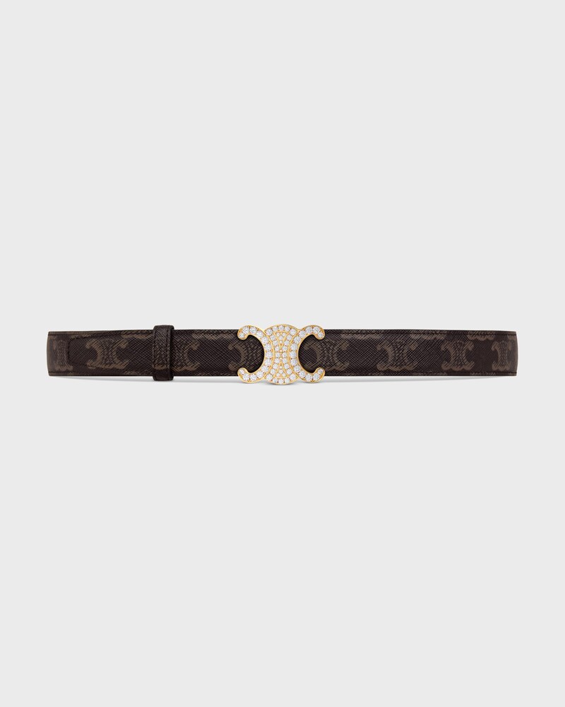 Reversible Strap 25MM IN Taurillon Leather and Triomphe Canvas -  -  - 1 | CELINE
