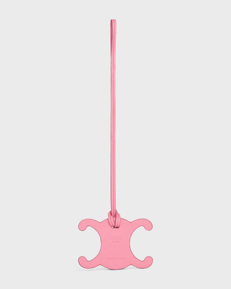 TRIOMPHE BAG CHARM IN SMOOTH CALFSKIN - ROSE - CHARMS AND ACCESSORIES - 1 | CELINE