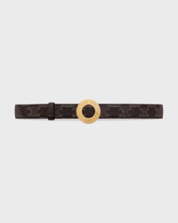 Reversible Strap 25MM IN Taurillon Leather and Triomphe Canvas -  -  - 2 | CELINE