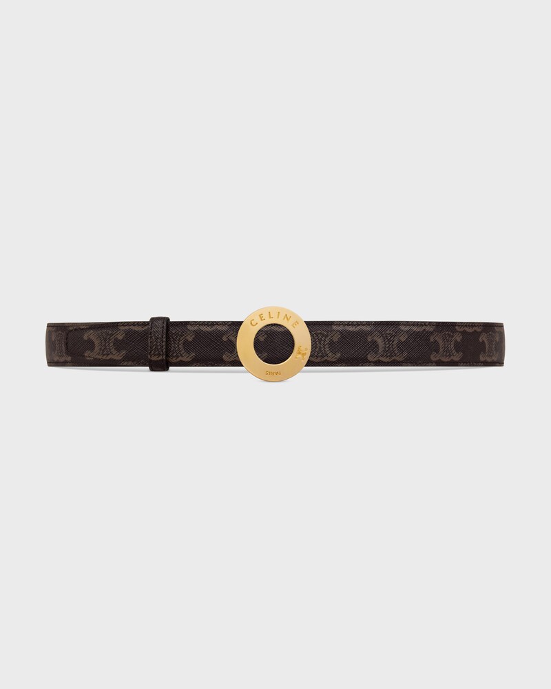 Reversible Strap 25MM IN Taurillon Leather and Triomphe Canvas -  -  - 1 | CELINE