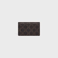 PORTE-CARTES LONG TRIOMPHE AVEC RABAT Toile Triomphe - TAN - PORTE-CARTES - 2 | CELINE