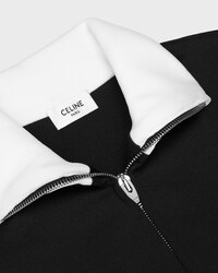 tracksuit jacket IN double face jersey - BLACK / WHITE -  - 2 | CELINE