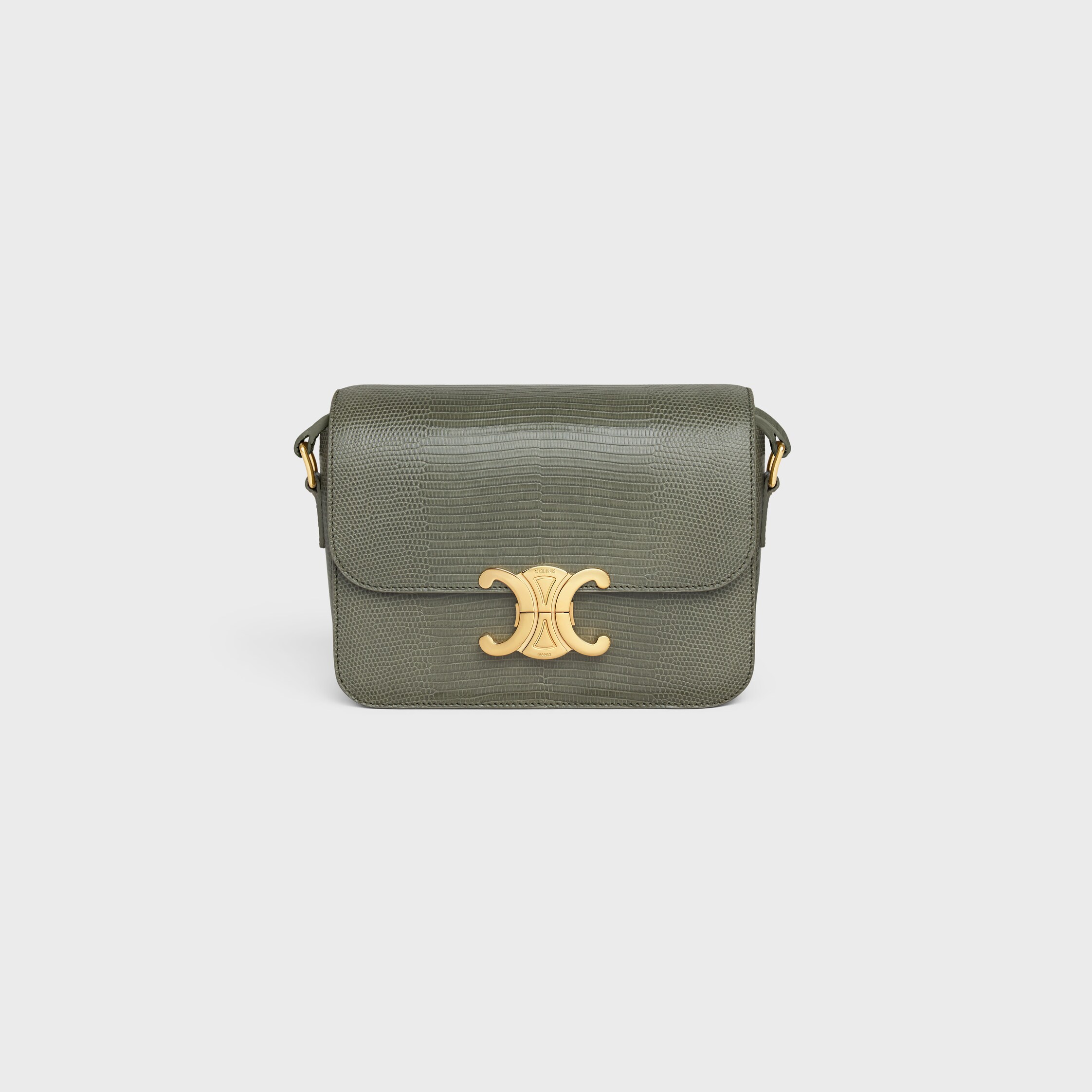 Celine セリーヌ　トリオンフ　トートバッグ　エコバッグ　グリーン　15点 ティーン トリオンフ バッグ / リザード - フォールグリーン | CELINE