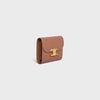 スモール フラップウォレット トリオンフ / シャイニーカーフスキン - ブロンズ - ホワイトデーセレクション - 2 | CELINE