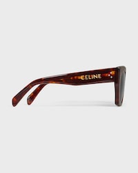 Cat Eye S342 sunglasses in Acetate - RED HAVANA -  - 2 | CELINE